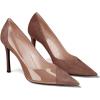 imageCoutgo Womens Pointed Toe High Heels Pumps Patent Suede Stiletto Heel Slip on Office Party Wedding Dress ShoesCoffee