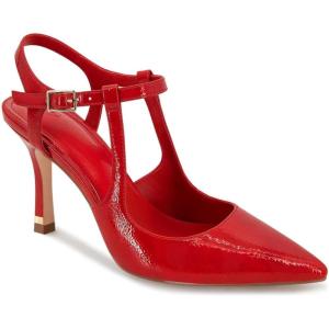 imageCoutgo Womens High Heels Pointed Toe Ankle Strap Pumps Patent Leather Sexy Stiletto Office Wedding Dress ShoesAred