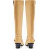 imageCoutgo Womens Knee High Boots Suede Wide Calf Chunky Low Heel Cowboy Moto Boots Fall ShoesCamel