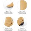 imageCoutgo Womens Knee High Boots Suede Wide Calf Chunky Low Heel Cowboy Moto Boots Fall ShoesCamel