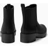 imageCoutgo Womens Platform Chunky Low Heel Slip on Chelsea Boots Suede Elastic Ankle BootsBlack