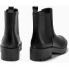 imageCoutgo Womens Platform Chunky Low Heel Slip on Chelsea Boots Suede Elastic Ankle BootsCool Black