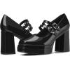 imageCoutgo Womens Platform Mary Jane Pumps Two Strap Square Toe Chunky Block Heel Sandals Party ShoesBlack