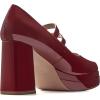 imageCoutgo Womens Platform Mary Jane Pumps Two Strap Square Toe Chunky Block Heel Sandals Party ShoesDeep Red