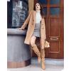 imageCoutgo Womens Slouchy Knee High Boots Wide Calf Kitten Heel Pointed Toe Pull On Long Boots Winter ShoesKhaki