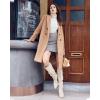 imageCoutgo Womens Slouchy Knee High Boots Wide Calf Kitten Heel Pointed Toe Pull On Long Boots Winter ShoesOffwhite