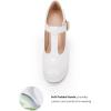 imageCoutgo Womens TStrap Round Toe Platform Heels Chunky Heel Patent Mary Jane Dress ShoesWhite