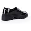 imageWomens Platform Loafers Lug Sole Chunky Heel Non Slip Faux Leather Casual Comfortable Round Toe Goth Oxford ShoesBlack 1