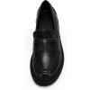 imageWomens Platform Loafers Lug Sole Chunky Heel Non Slip Faux Leather Casual Comfortable Round Toe Goth Oxford ShoesBlack
