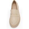 imageWomens Platform Loafers Lug Sole Chunky Heel Non Slip Faux Leather Casual Comfortable Round Toe Goth Oxford ShoesKhaki