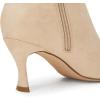 imageCoutgo Womens Knee High Boots Pointed Toe Kitten Heel Side Zipper Stretchy Vegan Suede Comfort Fall Winter BootBeige