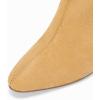 imageCoutgo Womens Knee High Boots Pointed Toe Kitten Heel Side Zipper Stretchy Vegan Suede Comfort Fall Winter BootLight Coffee