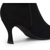 imageCoutgo Womens Knee High Boots Pointed Toe Kitten Heel Side Zipper Stretchy Vegan Suede Comfort Fall Winter BootPure Black