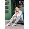 imageCoutgo Womens Slingback Loafers Comfortable Pointed Toe Chunky Low Heel Adjustable Buckle Strap Flat ShoesCreamywhite