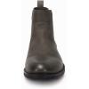 imageMens Ankle Boots Chelsea Round Toe Slip on Waterproof Faux Leather Classic Dress Booties for MenGrayish Green