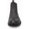 imageMens Ankle Boots Chelsea Round Toe Slip on Waterproof Faux Leather Classic Dress Booties for MenGrey