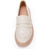 imageWomens Platform Penny Loafers Comfort Chunky Heel Slip On Business Work Dress ShoesBeige