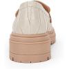 imageWomens Platform Penny Loafers Comfort Chunky Heel Slip On Business Work Dress ShoesBeige