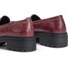 imageWomens Platform Penny Loafers Comfort Chunky Heel Slip On Business Work Dress ShoesBurgundy
