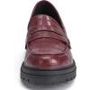 imageWomens Platform Penny Loafers Comfort Chunky Heel Slip On Business Work Dress ShoesBurgundy