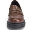 imageWomens Platform Penny Loafers Comfort Chunky Heel Slip On Business Work Dress ShoesDark Brown