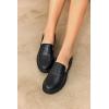 imageWomens Platform Penny Loafers Comfort Chunky Heel Slip On Business Work Dress ShoesLeather Black