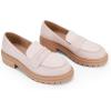 imageWomens Platform Penny Loafers Comfort Chunky Heel Slip On Business Work Dress ShoesPink