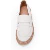 imageWomens Platform Penny Loafers Comfort Chunky Heel Slip On Business Work Dress ShoesWhite