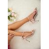 imageCoutgo Womens Ankle Strap High Heels Open Toe Stiletto Bow Tie Knot Heeled Sandals Fashion Wedding Dress Pump ShoesBeige