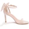 imageCoutgo Womens Ankle Strap High Heels Open Toe Stiletto Bow Tie Knot Heeled Sandals Fashion Wedding Dress Pump ShoesBeige