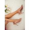 imageCoutgo Womens Ankle Strap High Heels Open Toe Stiletto Bow Tie Knot Heeled Sandals Fashion Wedding Dress Pump ShoesKhaki