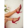 imageCoutgo Womens Ankle Strap High Heels Open Toe Stiletto Bow Tie Knot Heeled Sandals Fashion Wedding Dress Pump ShoesRed