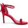 imageCoutgo Womens Ankle Strap High Heels Open Toe Stiletto Bow Tie Knot Heeled Sandals Fashion Wedding Dress Pump ShoesRed