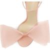 imageCoutgo Womens Bow Heels Open Toe Stiletto Heels One Strap Bridal Wedding Asymmetric NonRemovable Bow Knot Heeled SandalsKhaki