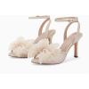 imageCoutgo Womens Bow Tie Heels Sandals Slingback Peep Toe Wedding Heels Mesh High Stiletto Heel Summer Cute Wedding Bridal ShoesBeige