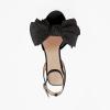 imageCoutgo Womens Bow Tie Heels Sandals Slingback Peep Toe Wedding Heels Mesh High Stiletto Heel Summer Cute Wedding Bridal ShoesBlack