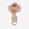 imageCoutgo Womens Bow Tie Heels Sandals Slingback Peep Toe Wedding Heels Mesh High Stiletto Heel Summer Cute Wedding Bridal ShoesLight Pink