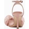 imageCoutgo Womens Bow Tie Heels Sandals Slingback Peep Toe Wedding Heels Mesh High Stiletto Heel Summer Cute Wedding Bridal ShoesLight Pink