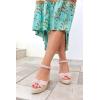 imageCoutgo Womens Espadrilles Wedges Bow Platform Sandals Open Toe Ankle Strap Summer Dress Heels Cute ShoesPink
