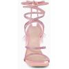 imageCoutgo Womens Strappy Heels Feather Rhinestone Sandals Lace up Sexy Stiletto Prom Dress ShoesPink