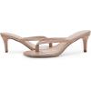 imageCoutgo Womens Kitten Heel Flip Flops Slip On Thong Slide Sandals Comfortable Summer Beach ShoesLight Brown