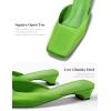 imageCoutgo Womens Mules Low Kitten Heels Closed Square Toe Slip On Backless Dress ShoesGreen
