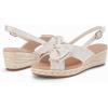 imageCoutgo Womens Platform Espadrille Wedge Sandals Slingback Bowknot Open Toe Casual Summer Dress ShoesBeige