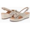 imageCoutgo Womens Platform Espadrille Wedge Sandals Slingback Bowknot Open Toe Casual Summer Dress ShoesKhaki