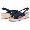 imageCoutgo Womens Platform Espadrille Wedge Sandals Slingback Bowknot Open Toe Casual Summer Dress ShoesNavy Blue