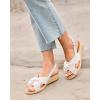 imageCoutgo Womens Platform Espadrille Wedge Sandals Slingback Bowknot Open Toe Casual Summer Dress ShoesWhite