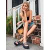 imageCoutgo Womens Platform Sandals Raffia Espadrilles Metal Chain Slip on Open Toe Cute Beach Slide SandalsBlack