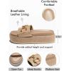 imageCoutgo Womens Platform Sandals Raffia Espadrilles Metal Chain Slip on Open Toe Cute Beach Slide SandalsCoffee