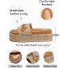 imageCoutgo Womens Platform Sandals Raffia Espadrilles Metal Chain Slip on Open Toe Cute Beach Slide SandalsKhaki