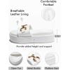 imageCoutgo Womens Platform Sandals Raffia Espadrilles Metal Chain Slip on Open Toe Cute Beach Slide SandalsWhite